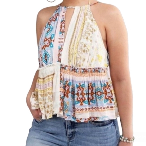 Free People Bellini Patchwork Top Size XS - Picture 1 of 12